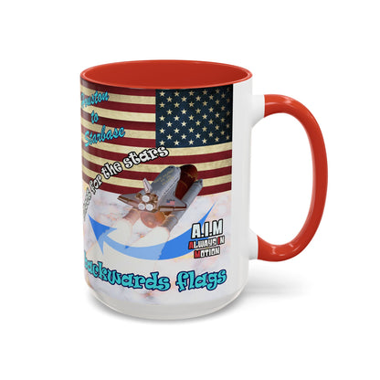 shoot for the stars - Accent Mug (white marble)