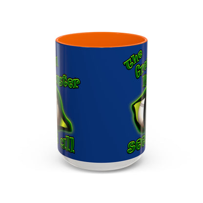 green monster - Accent Mug (dark blue)