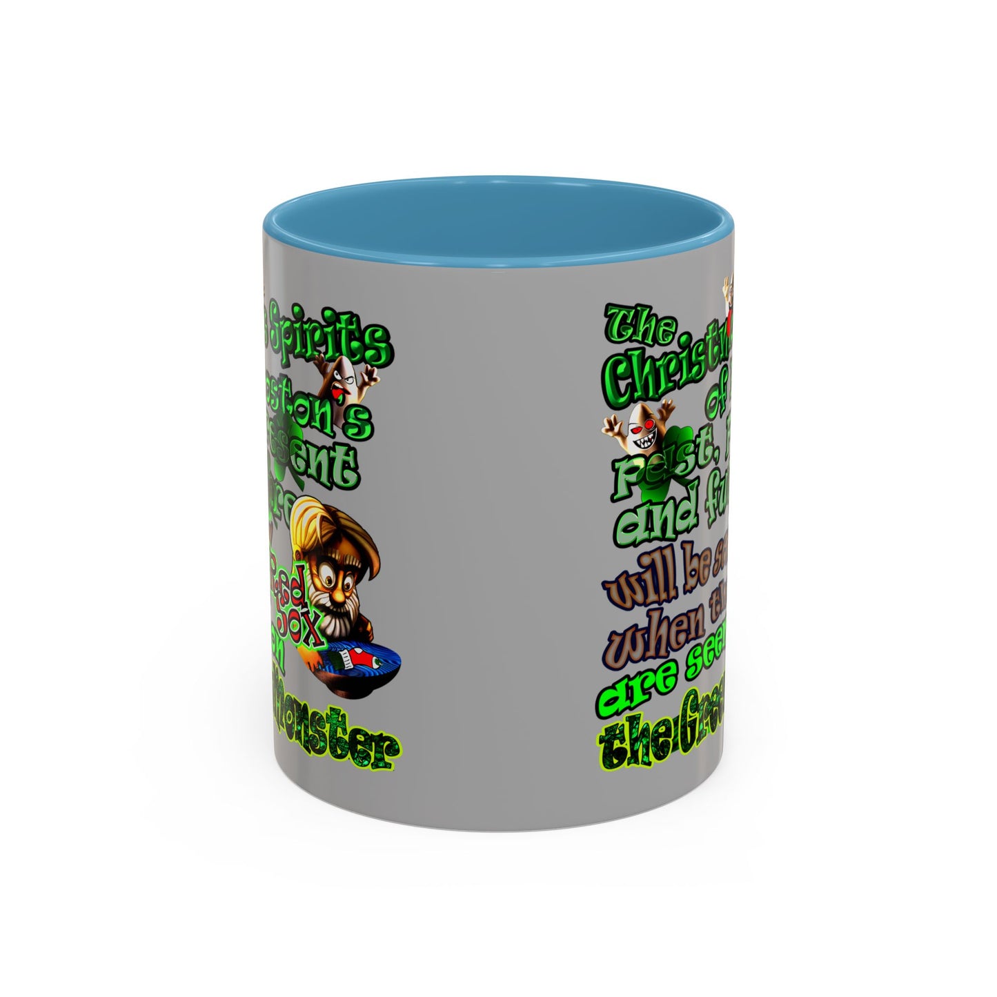 christmas spirits of boston - Accent Mug (light grey)