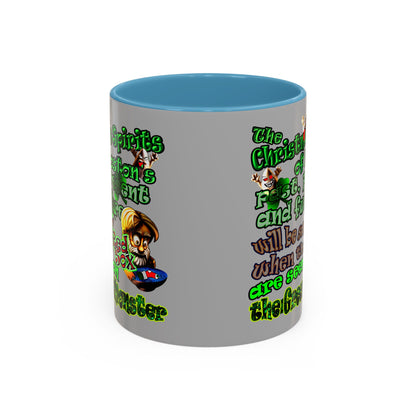 christmas spirits of boston - Accent Mug (light grey)