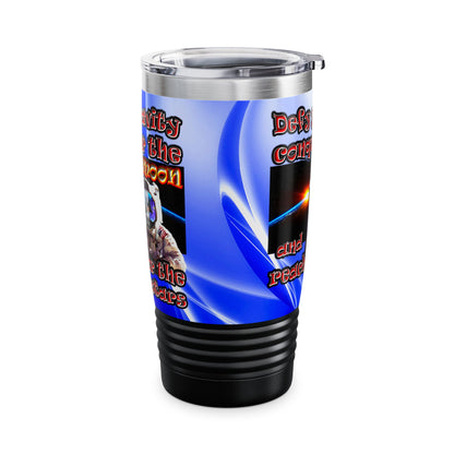 defy conquer reach - Ringneck Tumbler, 20oz (blue-white wave)