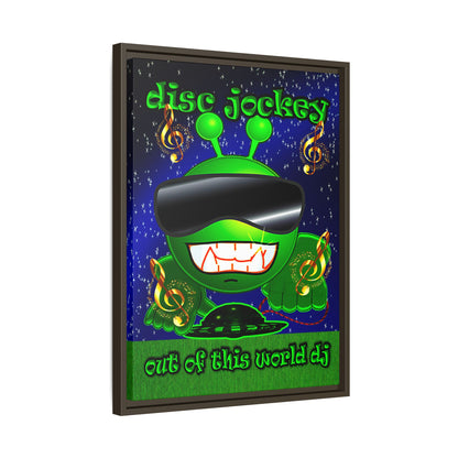 disc jockey - framed canvas art ('snoops' background)