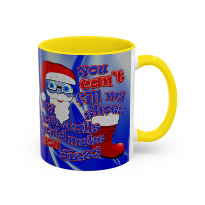 santa's shoes - Accent Mug (blue-white wave)