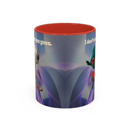 I don't care that your grey - Accent Mug (grey-pink wave)