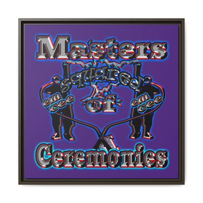 em cee squared - framed canvas art (purple)