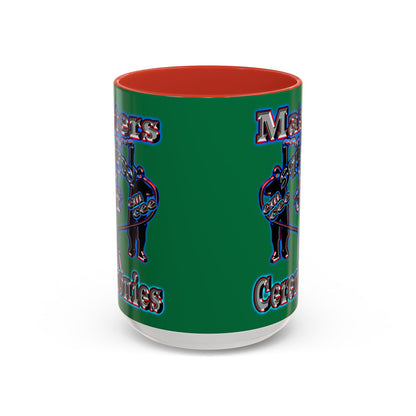 em cee squared - Accent Mug (dark green)