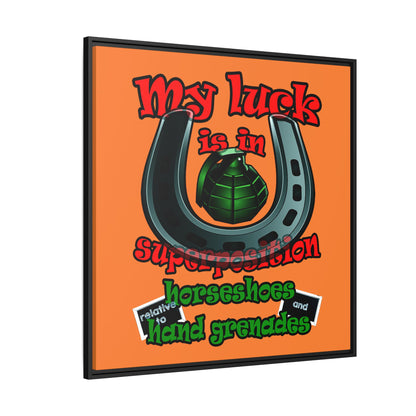 my luck - framed canvas art (crusta)