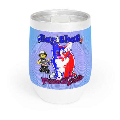 tag that - Chill Wine Tumbler (light blue-purple wave)