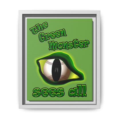 green monster - framed canvas art (green)