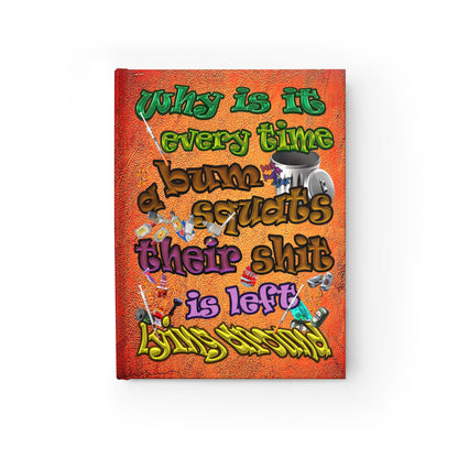 the bum's shit - journal-lined (burnt orange)