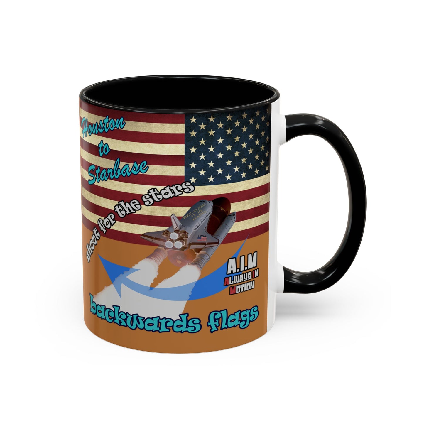 shoot for the stars - Accent Mug (light brown)