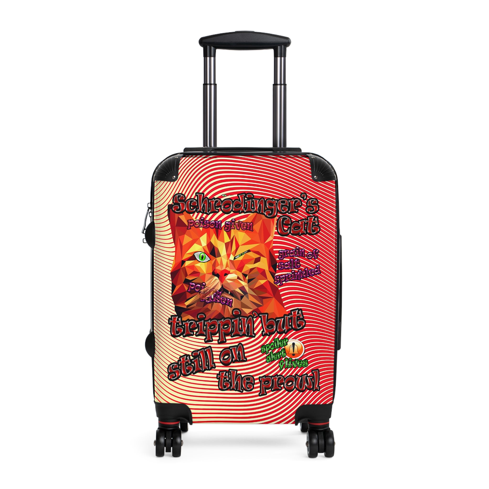 schrodinger's cat - suitcase (yellow-orange wave)