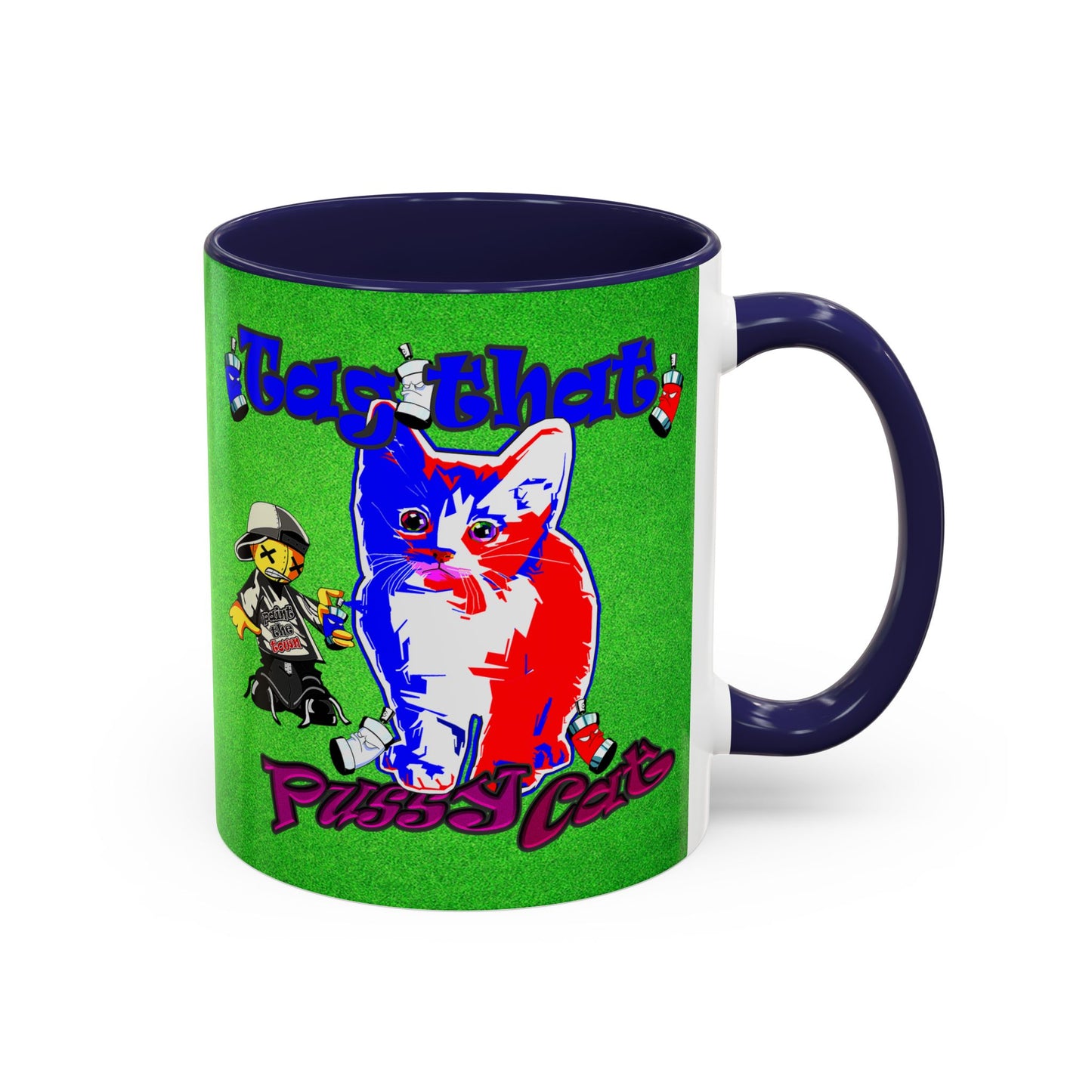 tag that - Accent Mug (green turf)