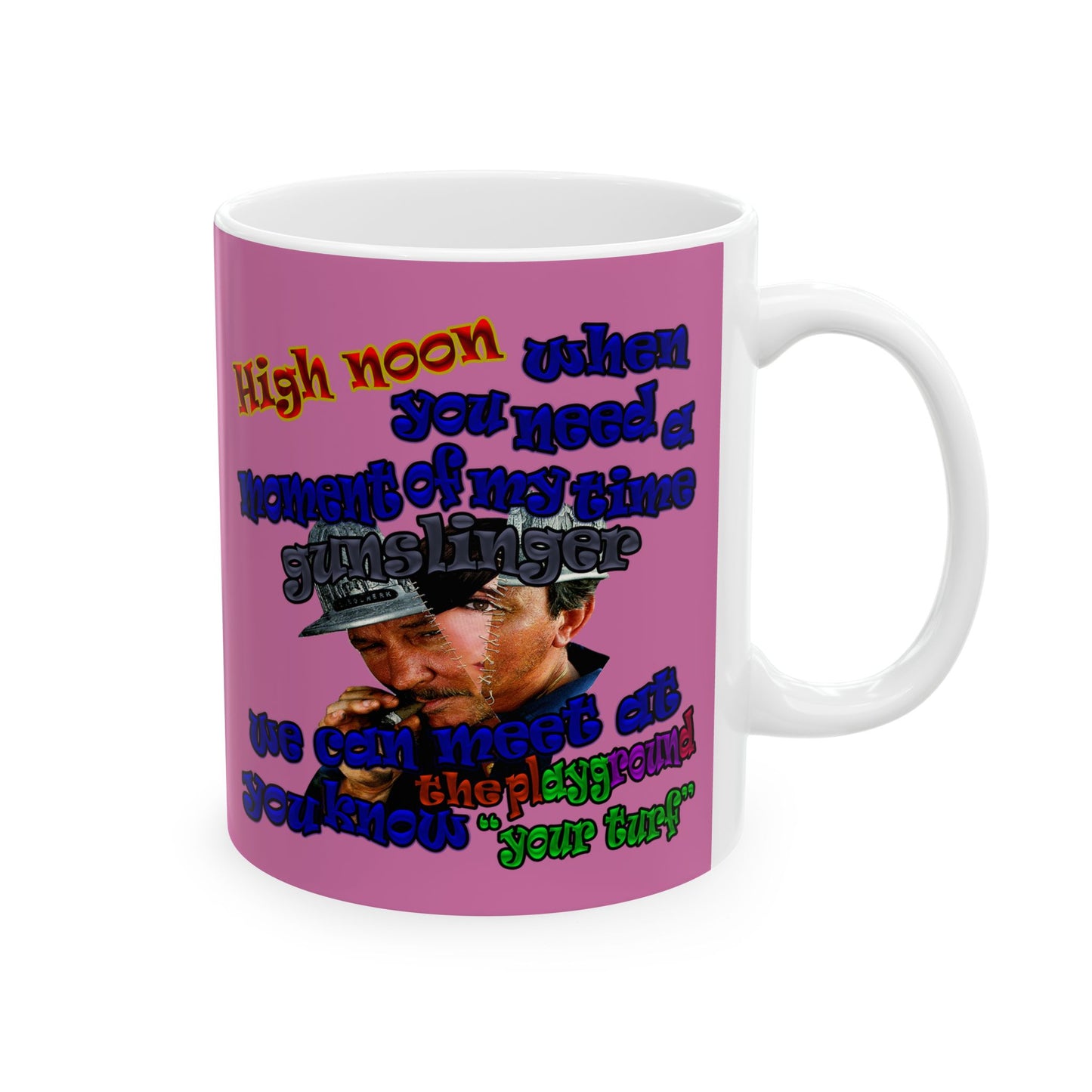 high noon - White Mug (light pink)