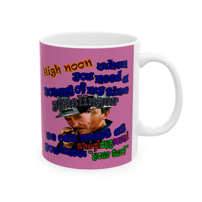 high noon - White Mug (light pink)