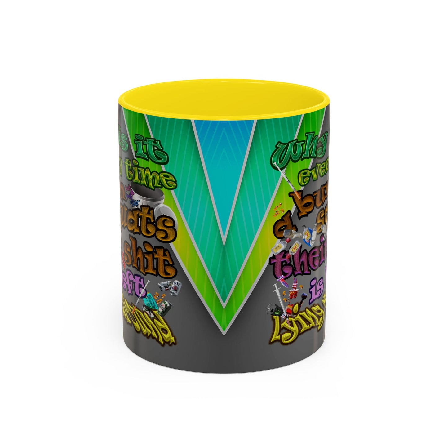 the bum's shit - Accent Mug (rainbow split)