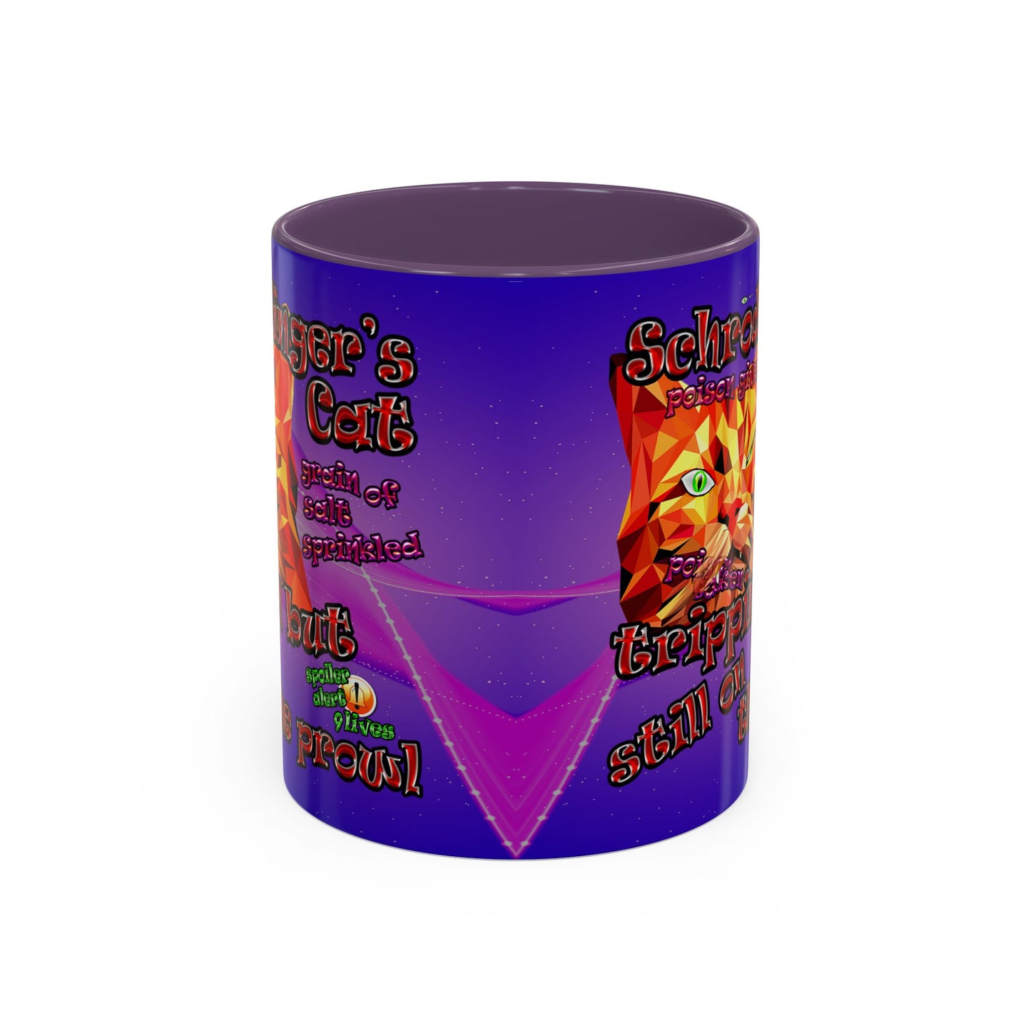 schrodinger's cat - Accent Mug (purple-pink wave)