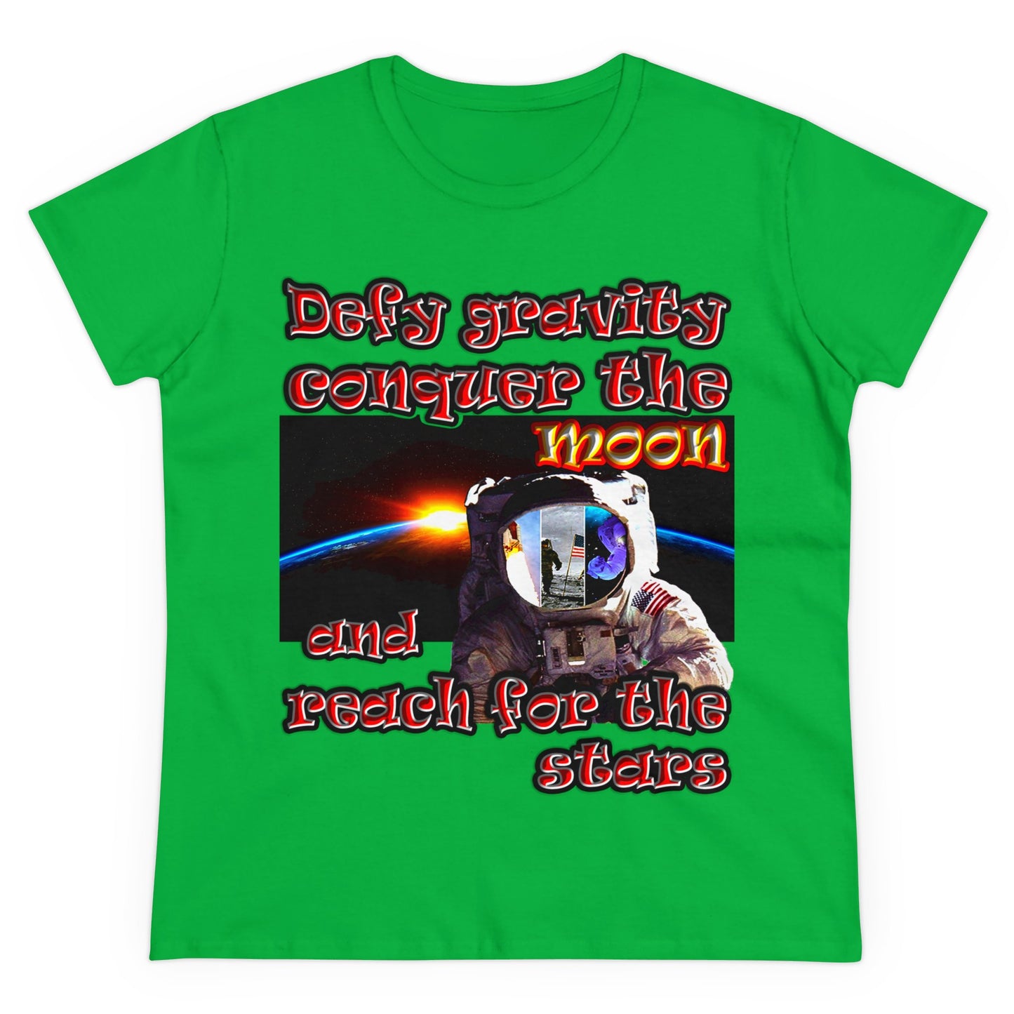 defy conquer reach - Women's Midweight Cotton Tee