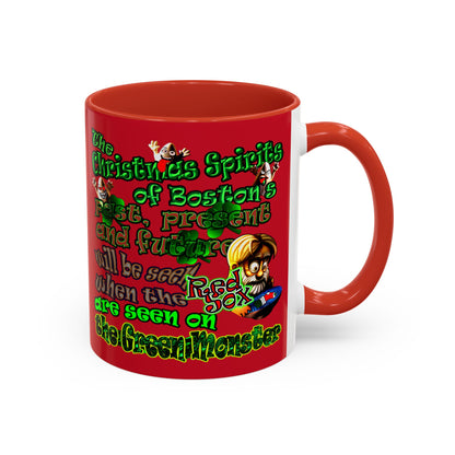 christmas spirits of boston - Accent Mug (dark red)