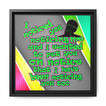 noticed you noticing - framed canvas art (rainbow split)
