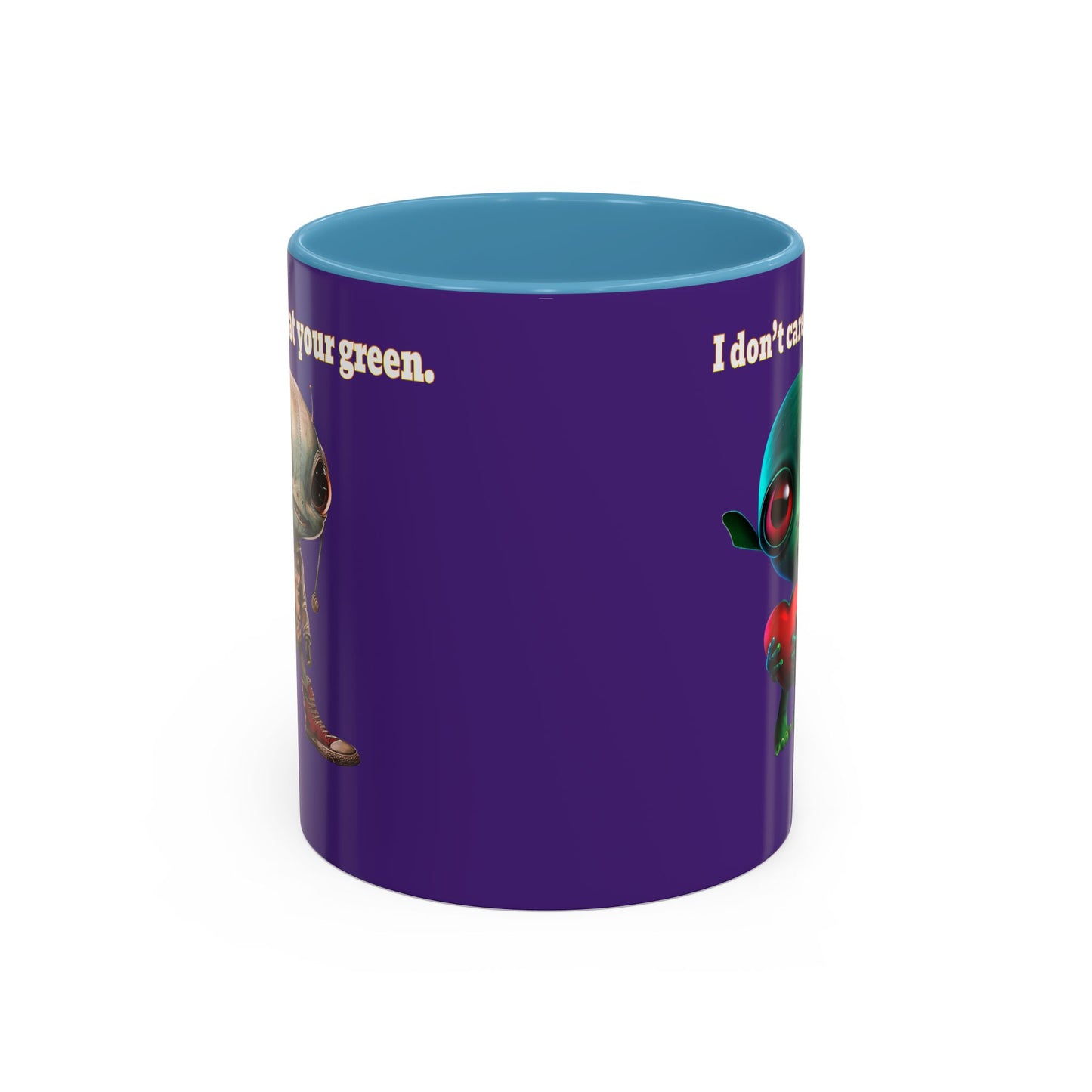 I don't care that your grey - Accent Mug (purple)
