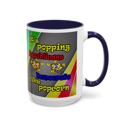 popping like popcorn - Accent Mug (rainbow split)