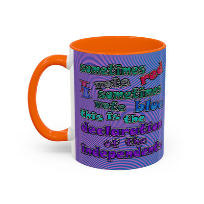 declaration of the independents - Accent Mug (light blue-purple wave)
