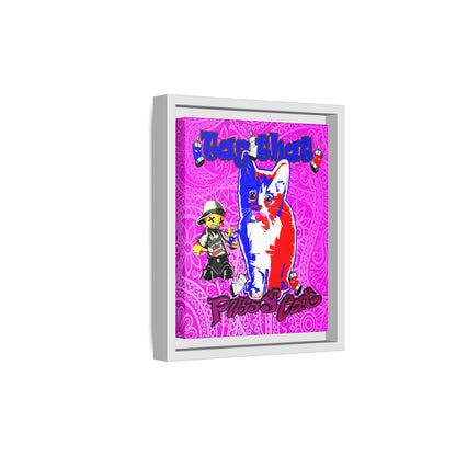 tag that - framed canvas art (pink swirl)