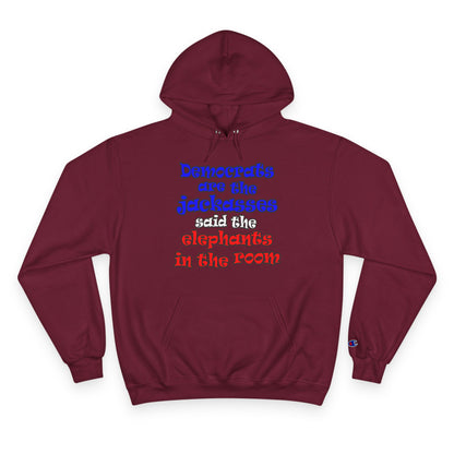 donkeys and elephants - Champion Hoodie