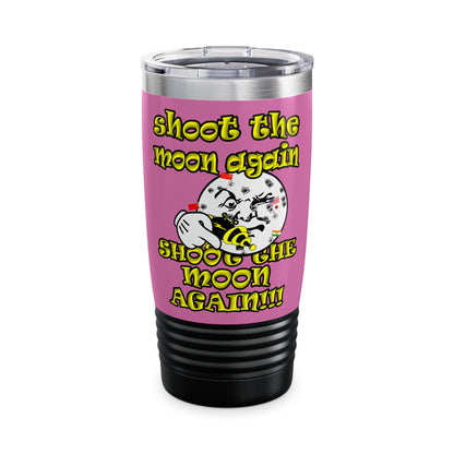 shoot the moon again - Ringneck Tumbler, 20oz (light pink)