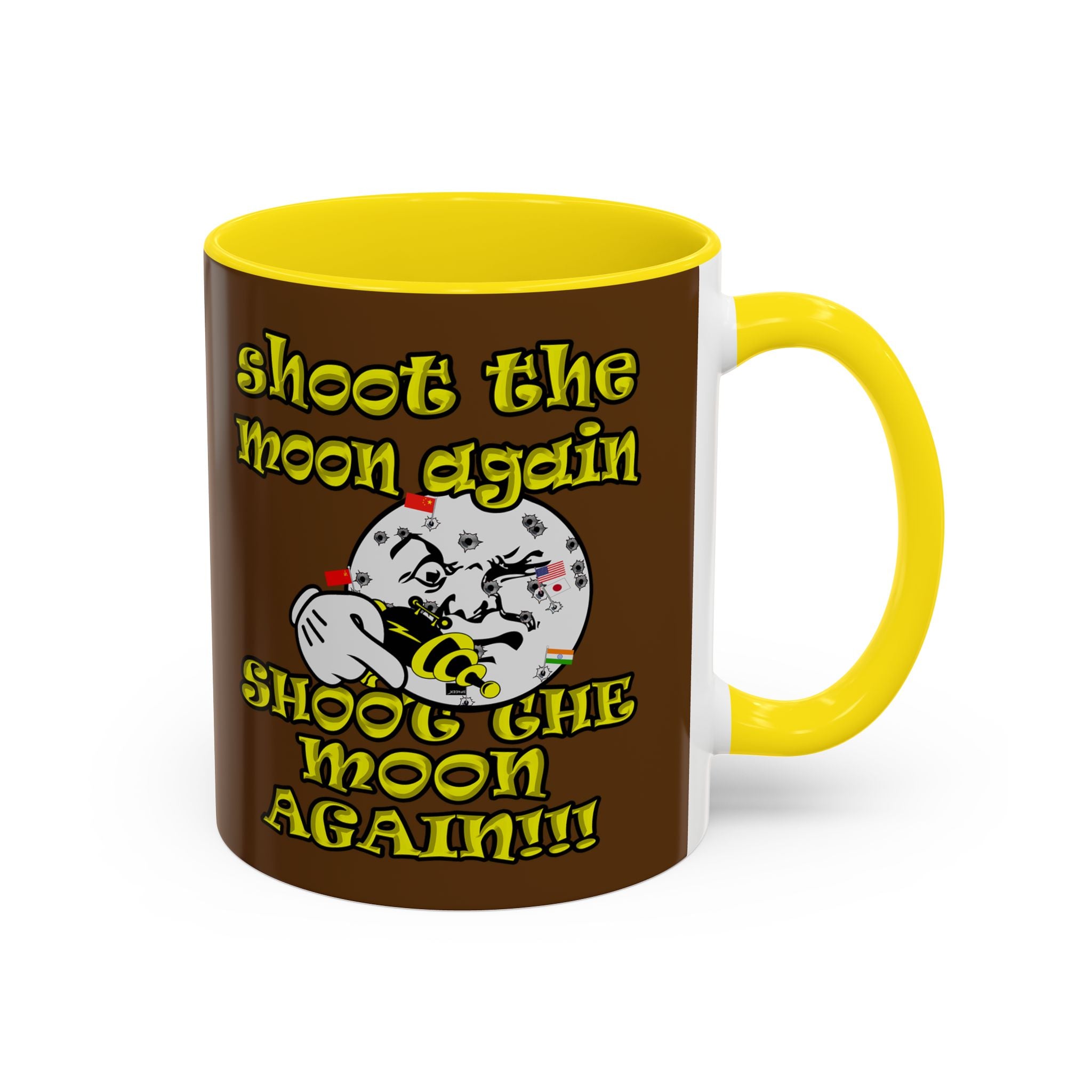 shoot the moon again - Accent Mug (brown)
