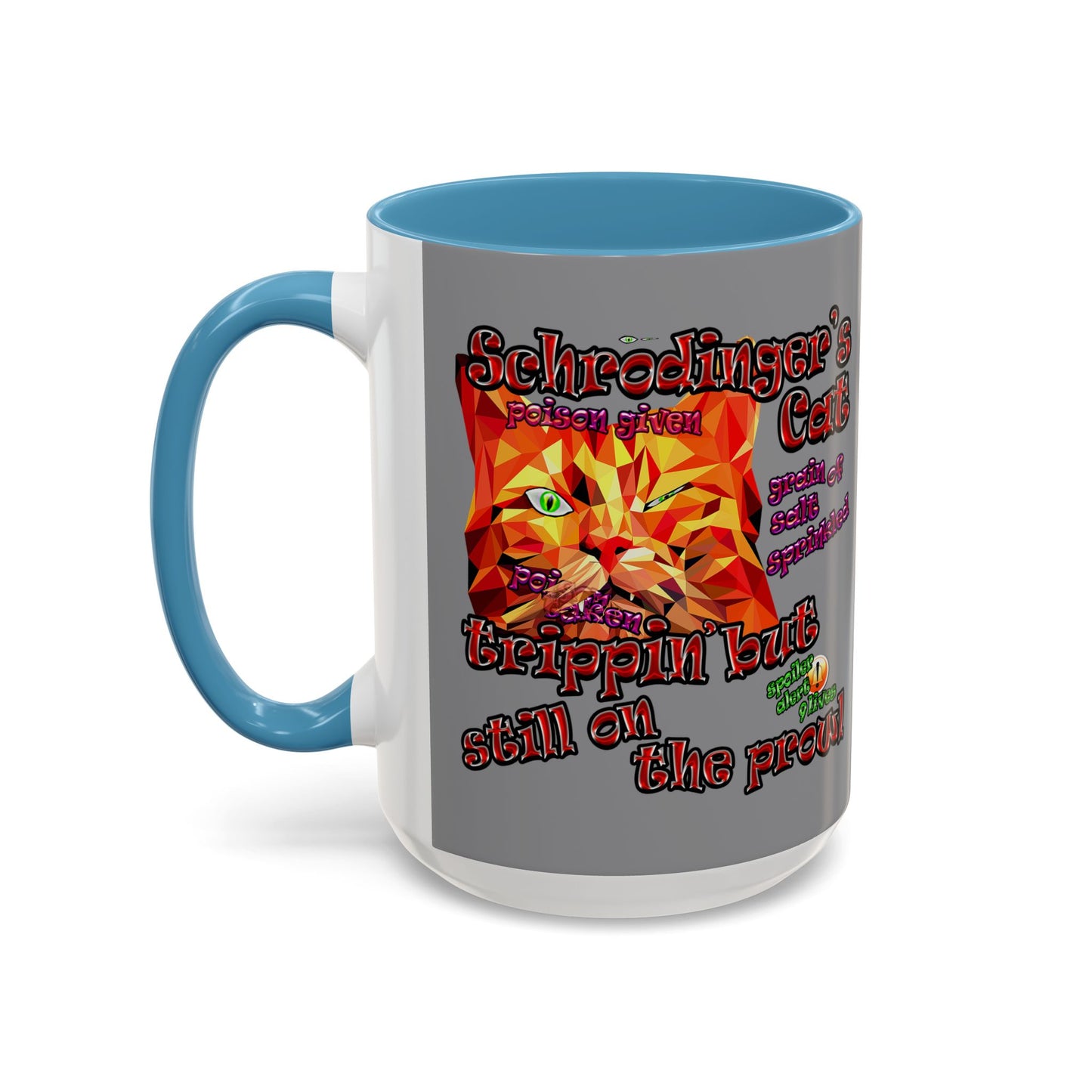 schrodinger's cat - Accent Mug (grey)