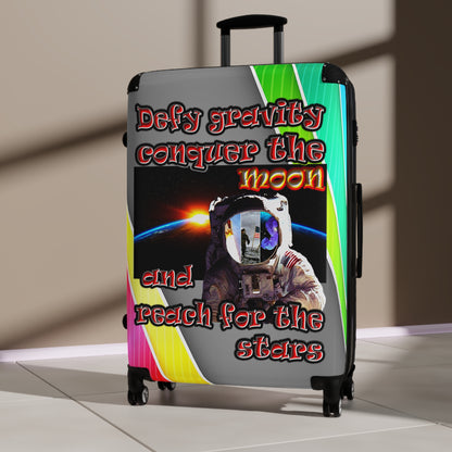 defy conquer reach - Suitcase (rainbow split)