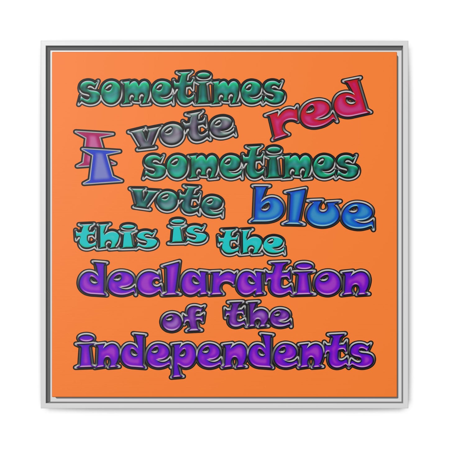 declaration of the independents - framed canvas art (crusta)