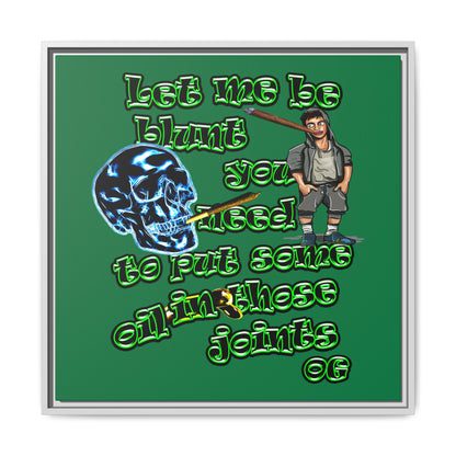 og - framed canvas art (dark green)
