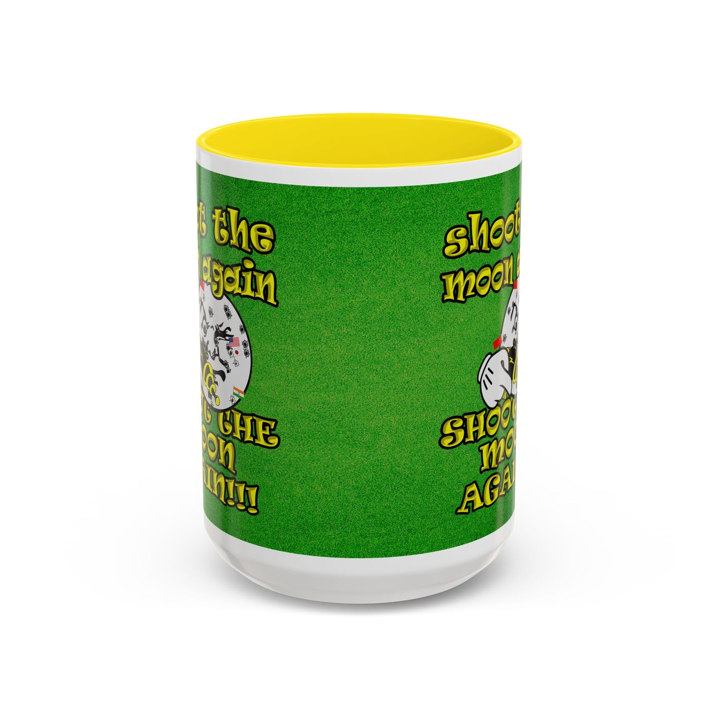 shoot the moon again - Accent Mug (green turf)