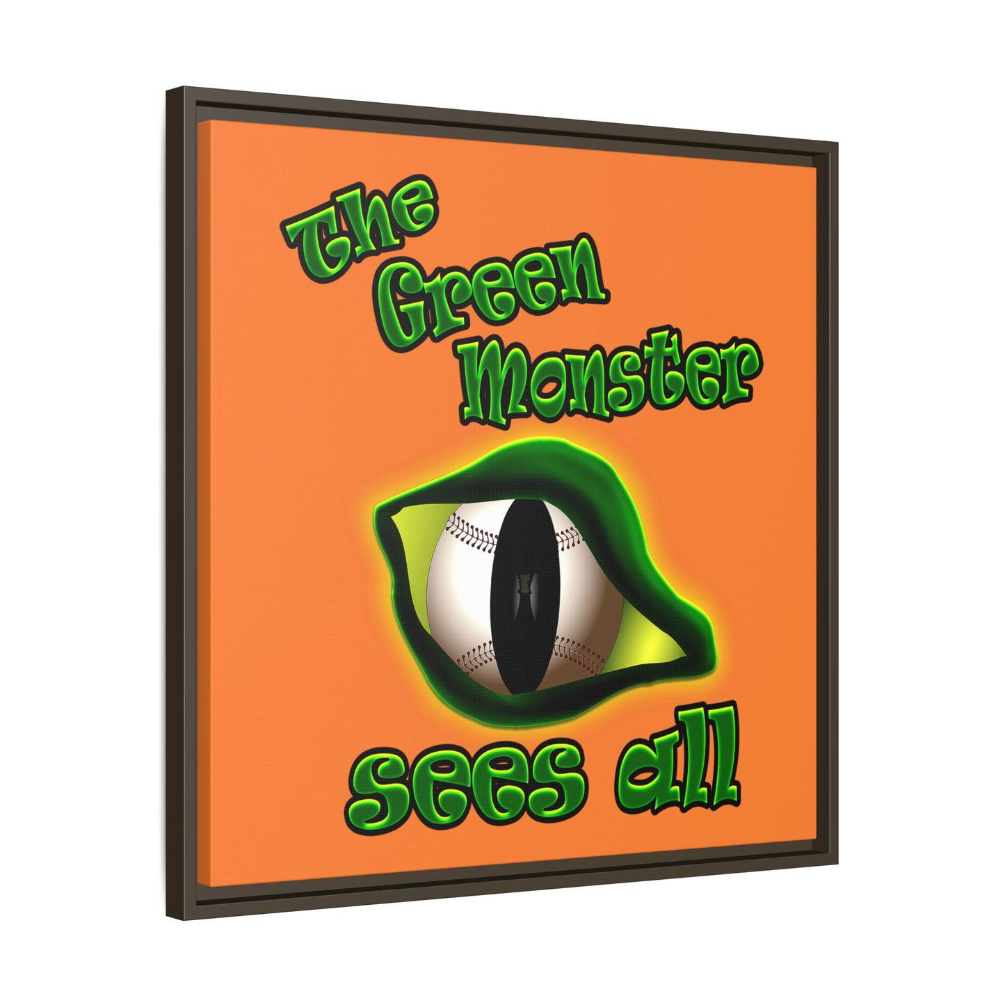 green monster - framed canvas art (crusta)