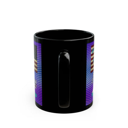 shoot for the stars - Black Mug (purple wave)