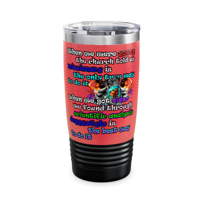 doggystyle - Ringneck Tumbler, 20oz (yellow-orange wave)