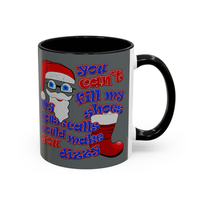 santa's shoes - Accent Mug (dark grey)