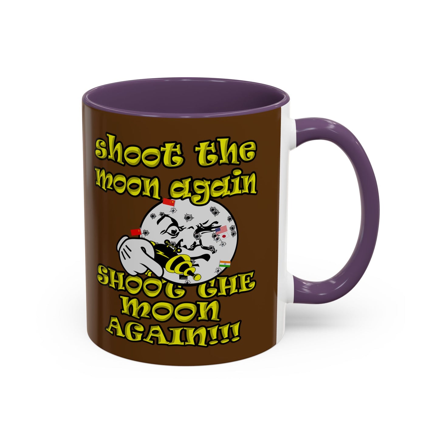 shoot the moon again - Accent Mug (brown)