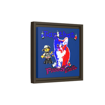 tag that - framed canvas art (dark blue)