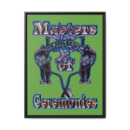 em cee squared - framed canvas art (green)