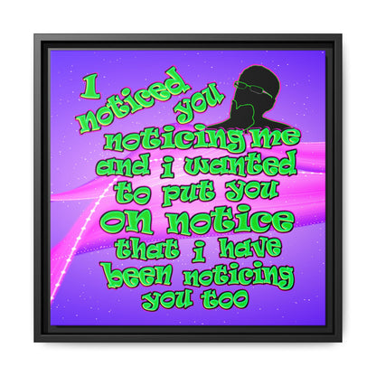 noticed you noticing - framed canvas art (purple-pink wave)