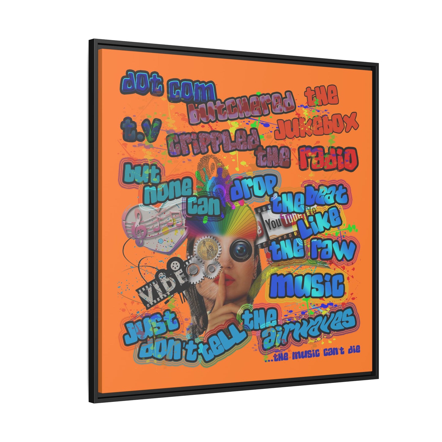 drop the beat - framed canvas art (crusta)