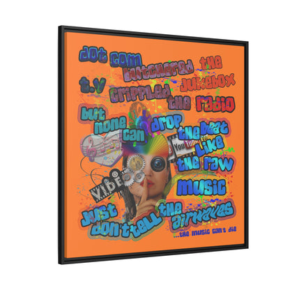 drop the beat - framed canvas art (crusta)