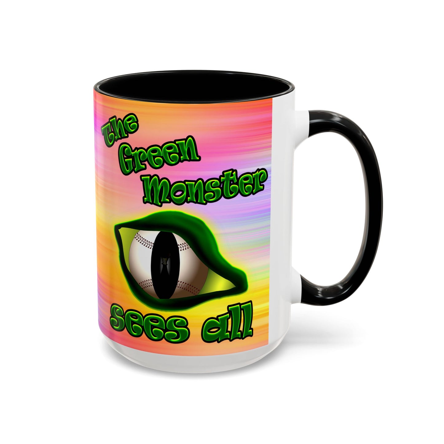 green monster - Accent Mug (color blur)
