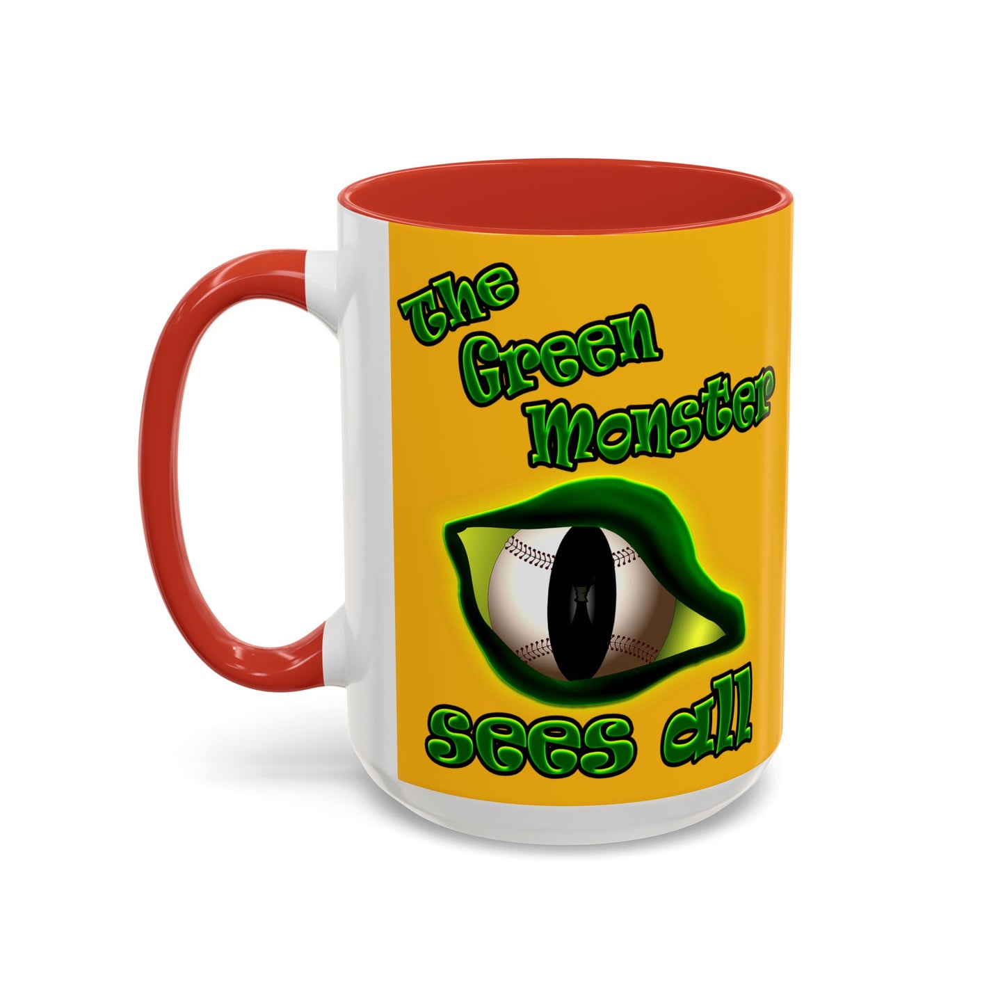 green monster - Accent Mug (yellow)
