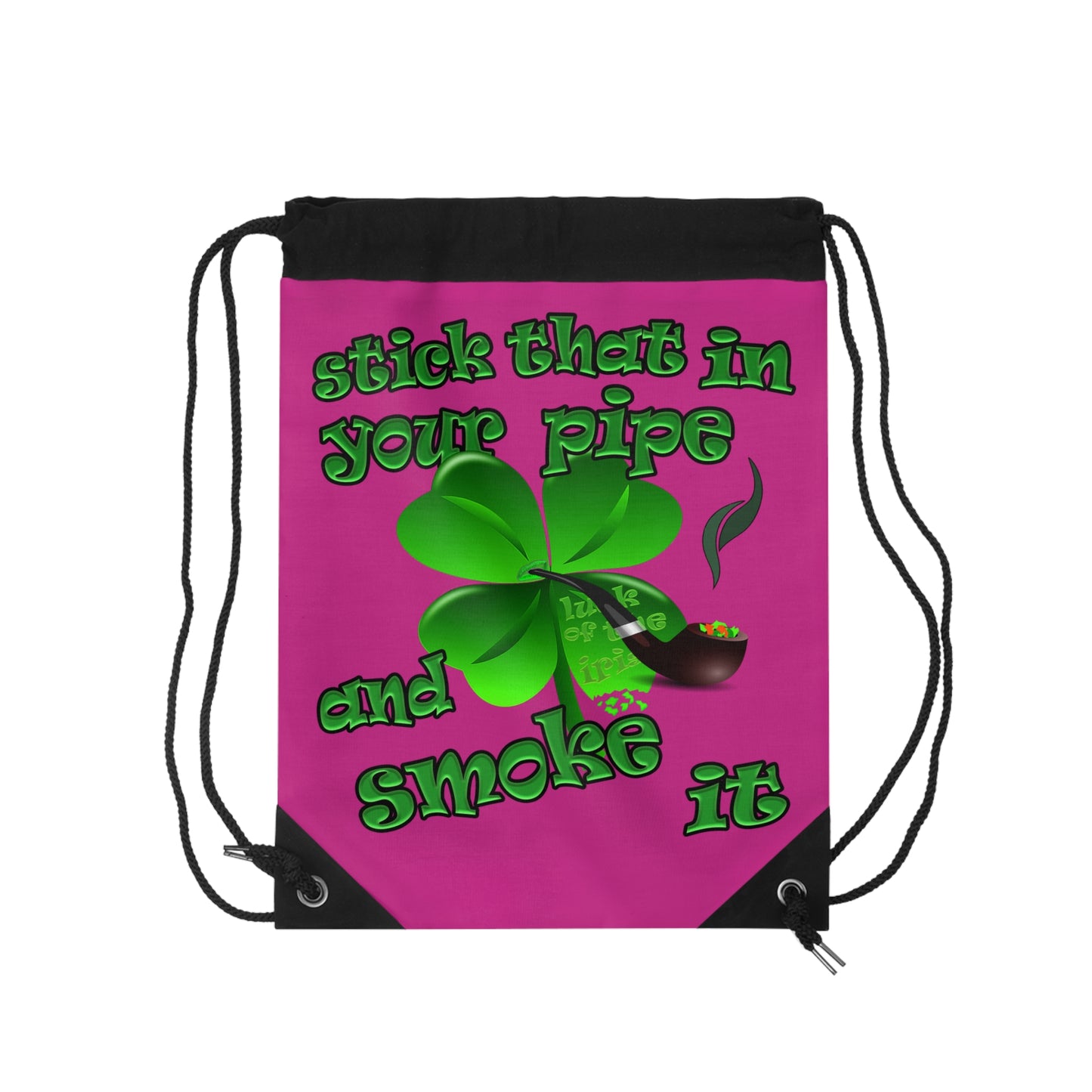 celtics logo - Drawstring Bag (pink)