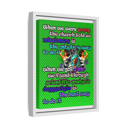 doggystyle - framed canvas art (logo green)